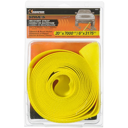 Keeper 20'X2" Vehicle Recovery Strap, 7,000Lbs Max Vehicle Wt. 2922